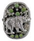 Turquoise Bear Sterling Silver Ring Size 6-3/4 RX80863